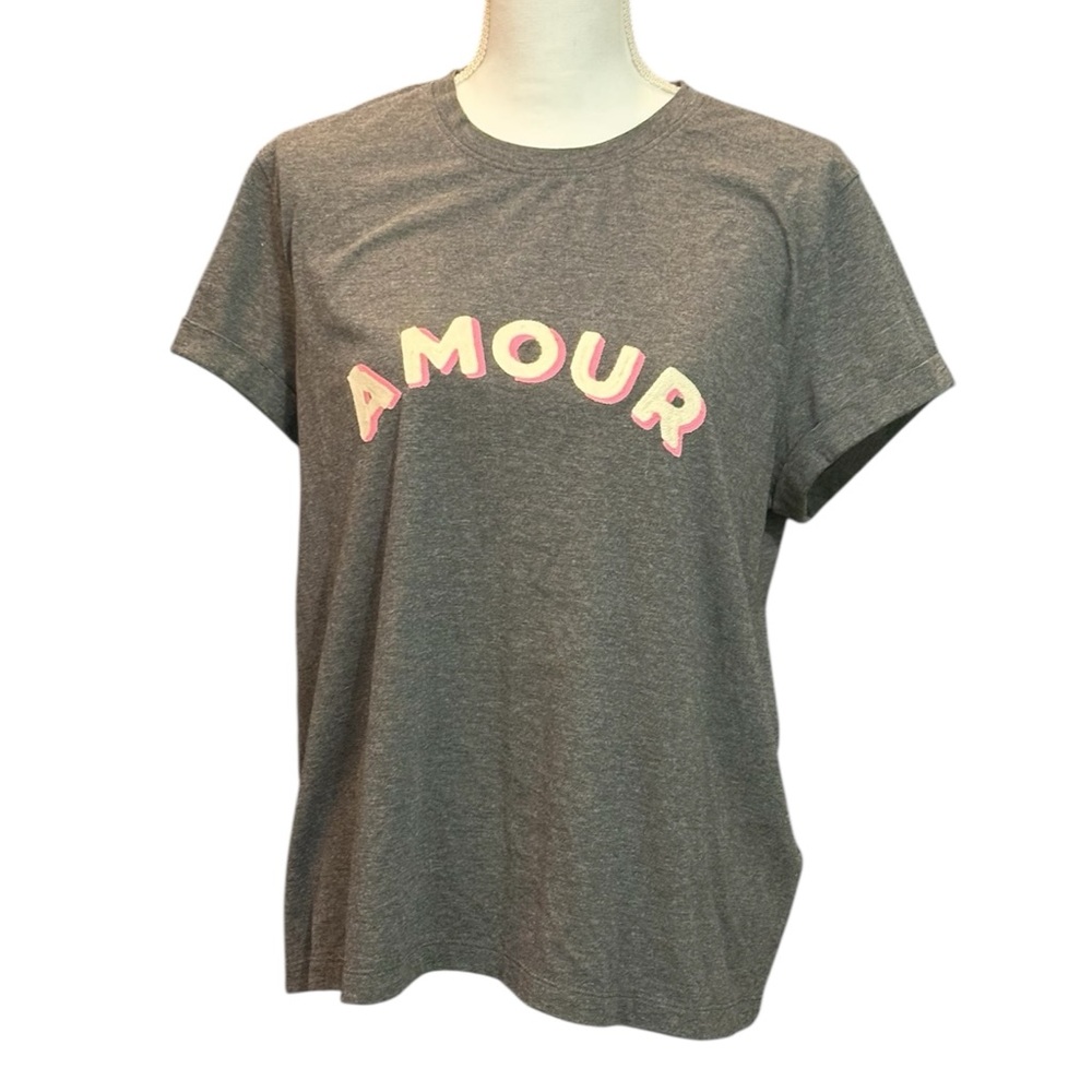 On 34th Gray Amour Graphic T-Shirt Women’s Large NWOT